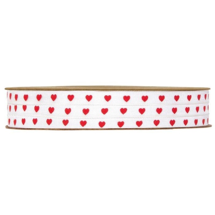 NASTRO ORGANZA CUORI MM6X25MT ROSSI